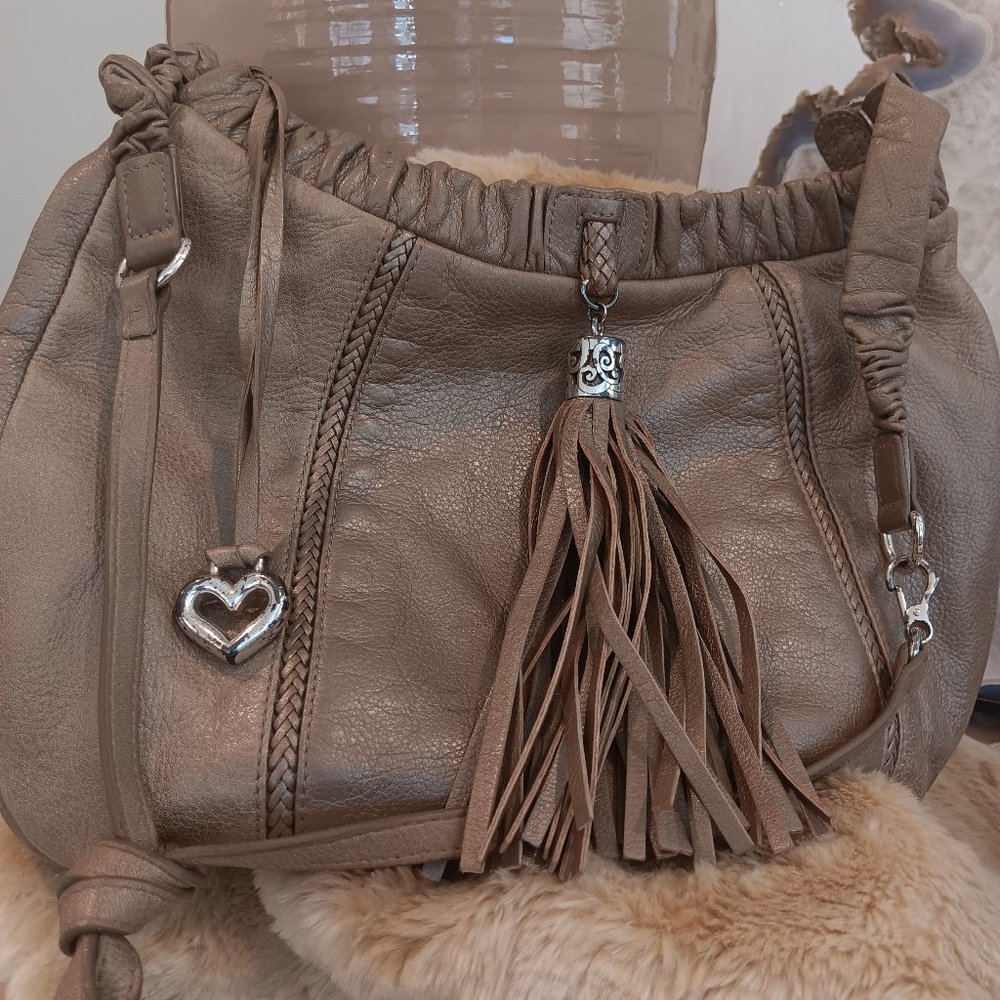 VINTAGE Beige soft  leather BRIGHTON purse